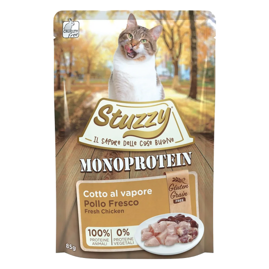 Stuzzy Grain Free Monoprotein Nassfutter Katze frisches Huhn, 85 g