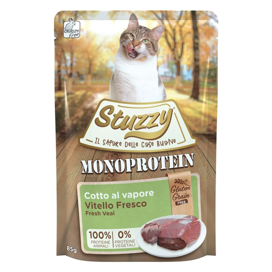 Stuzzy Grain Free Monoprotein Nassfutter Katze frisches Kalb, 85 g