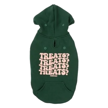 FuzzYard Treats Kapuzenpullover für Hunde in Grün