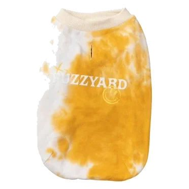 Hunde-Sweatshirt FuzzYard Smiley Tie-rus in Gelb und Creme