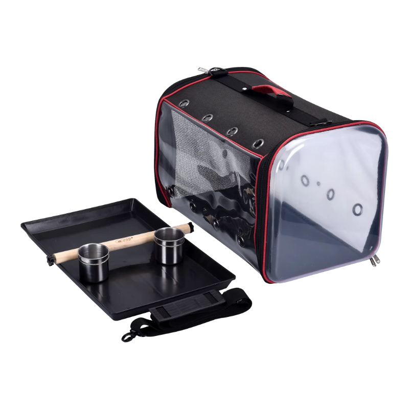 Faltbare Vogel-Transportbox mit herausnehmbarer Schublade und Schultergurt