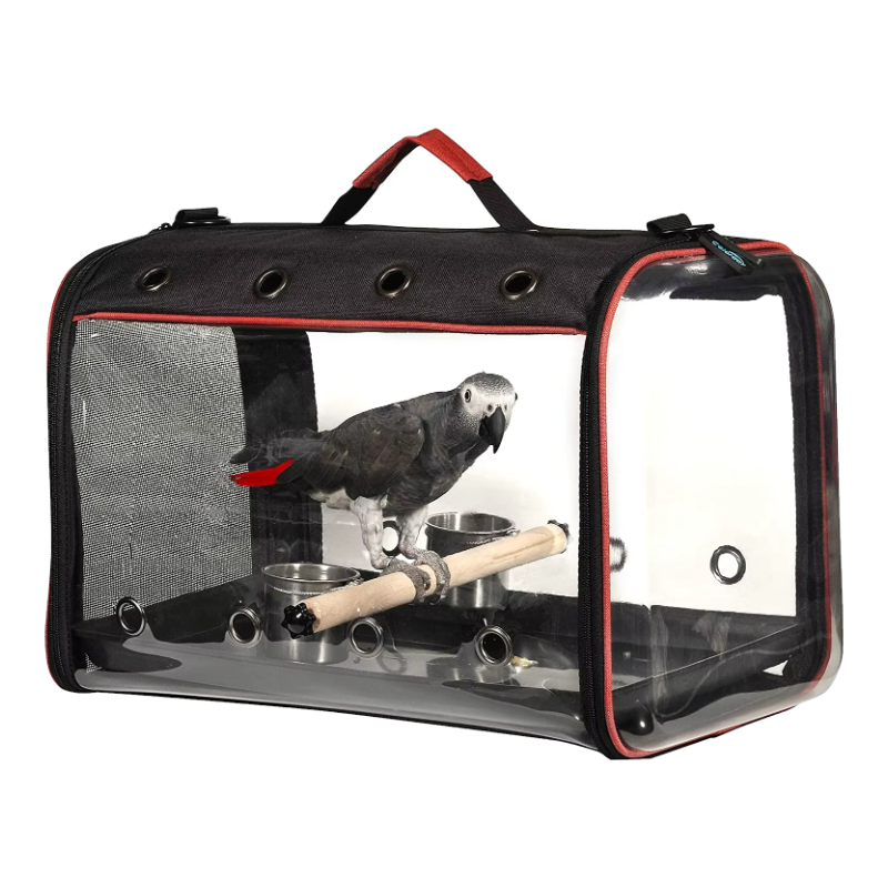 Faltbare Transportbox für Vögel und Papageien mit Sitzstange 46 x 30 cm