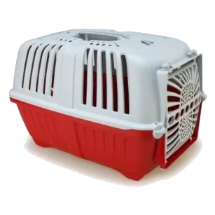 Pratiko Hundetransportbox klein mit Kunststofftür, 48 × 31 × 33 cm