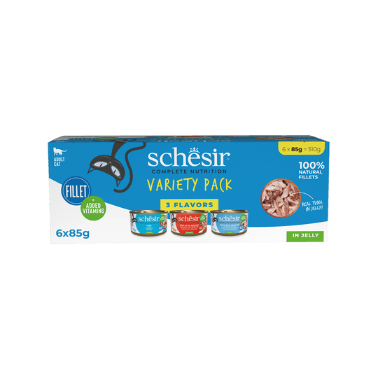 Schesir Mixpaket in Gelee für Katzen, 6 Stück