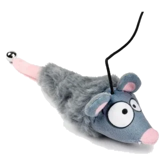 Katzenangel mit Plüschtier FuzzYard Yeetz Rack Off Rat